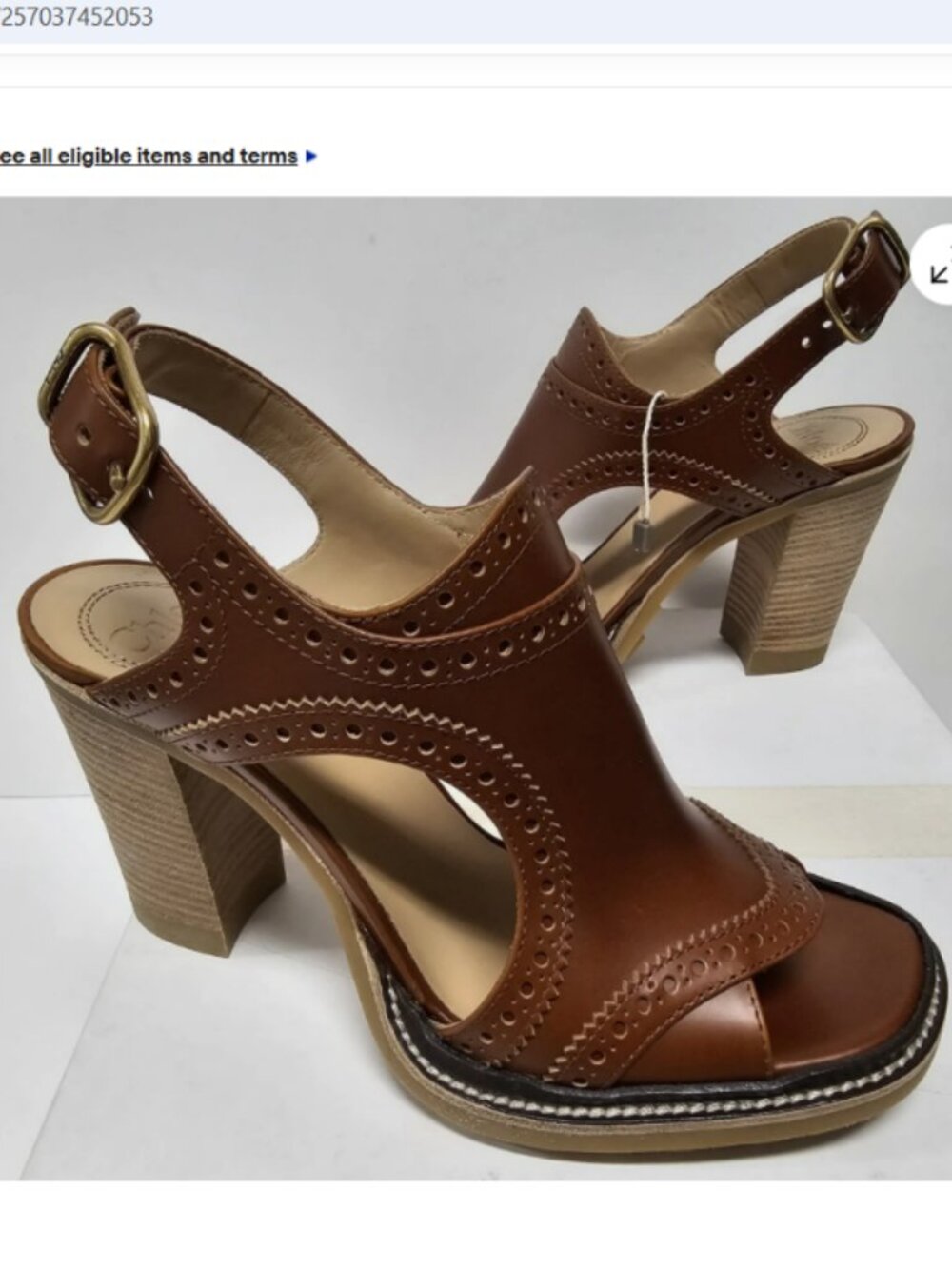 Chloé - Vitto Rois- MARY CH3640A Jane Brown Leather Heels Sandals Shoes 7.5 US
